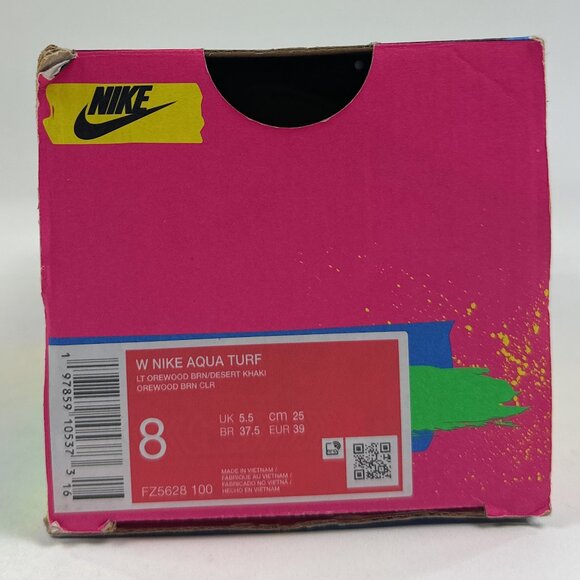 Nike Aqua Turf Womens 8 Light Orewood Brown Desert Khaki Water Shoes FZ5628-100 - Picture 9 of 9